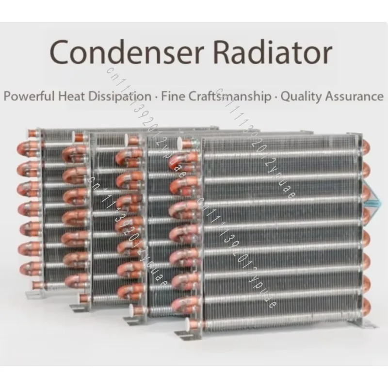 Universal Copper Tube Heat Exchanger, Cooling Evaporator & Condenser, Small Water Air Cooled Radiator for Refrigeration System