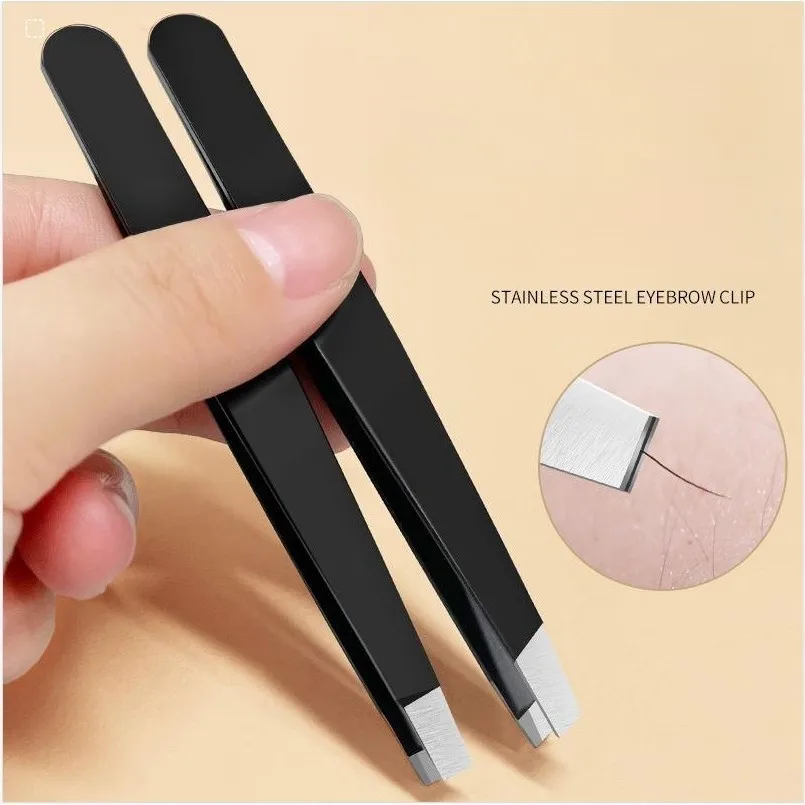 Tweezers Eyelash Extension Professional High Precision Volume Tweezer Stainless Steel Clip Tweezers Antislip Makeup Tool
