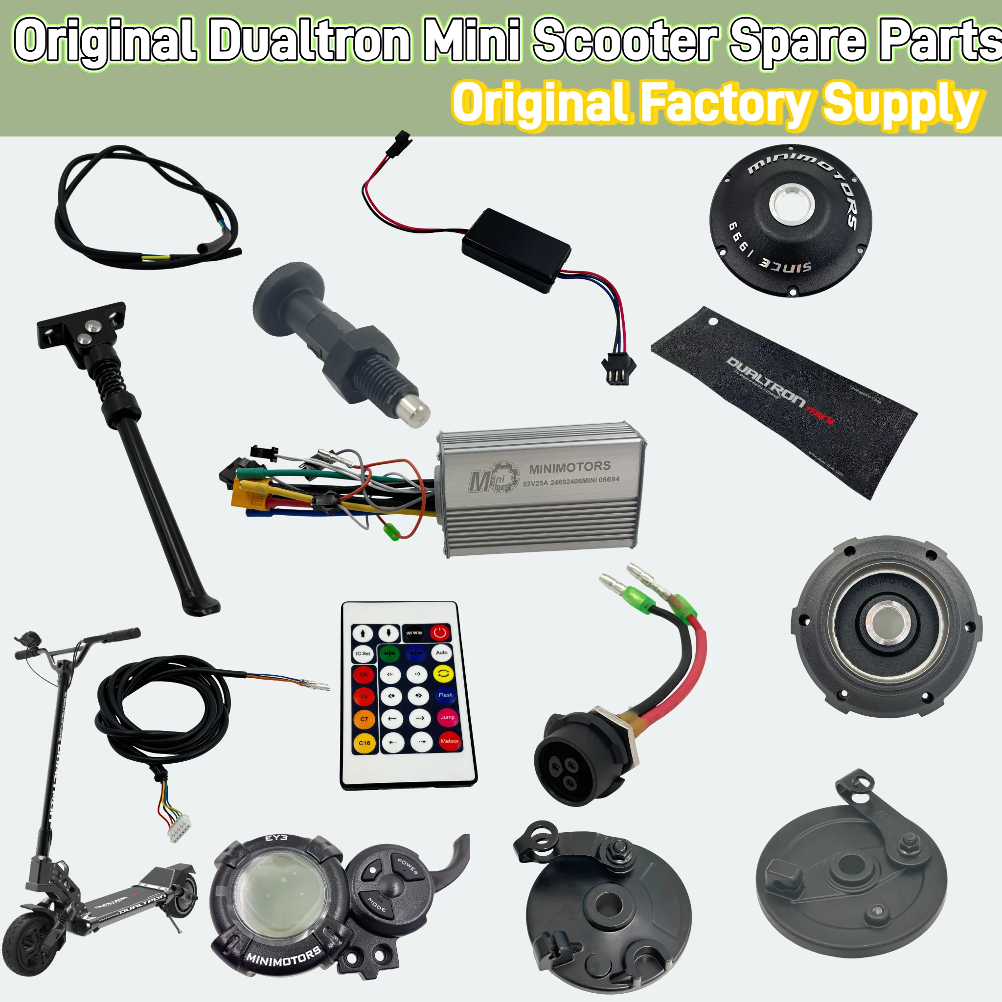 

Controller EY3 display LED Controller Drum Brake Frosted Foot Sticker Kickstand For Dualtron Mini E-Scooter Repair Accessories