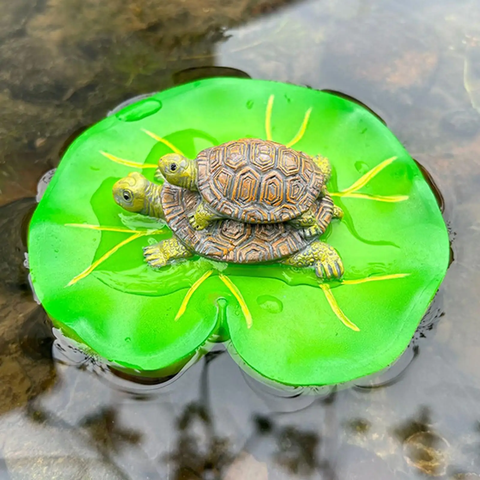 Resin Turtle Statue Funny Weatherproof Garden Ornament Animal Figurine for Outdoor Yard Patio Porch Lawn Decor