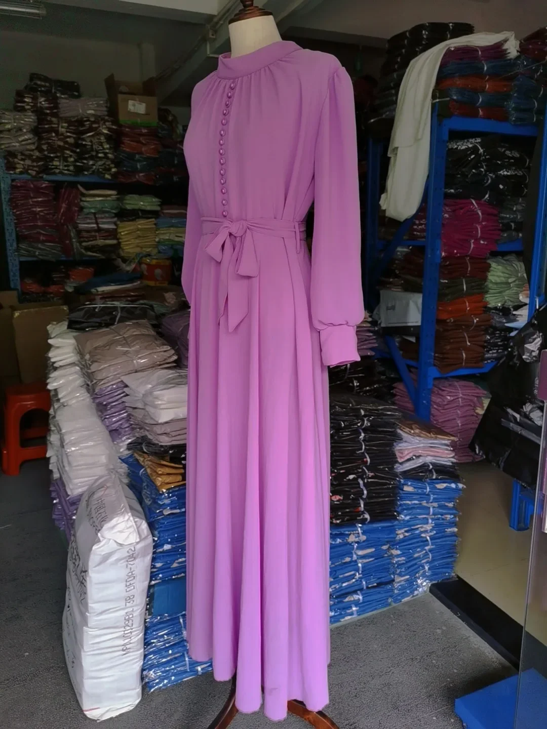 Gaun Muslim Wanita Hijab Abaya Kaftan Marocain Jubah Panjang Pakaian Islami Ayunan Besar Vestido Sifon Gaun Kaftan Turki Islam