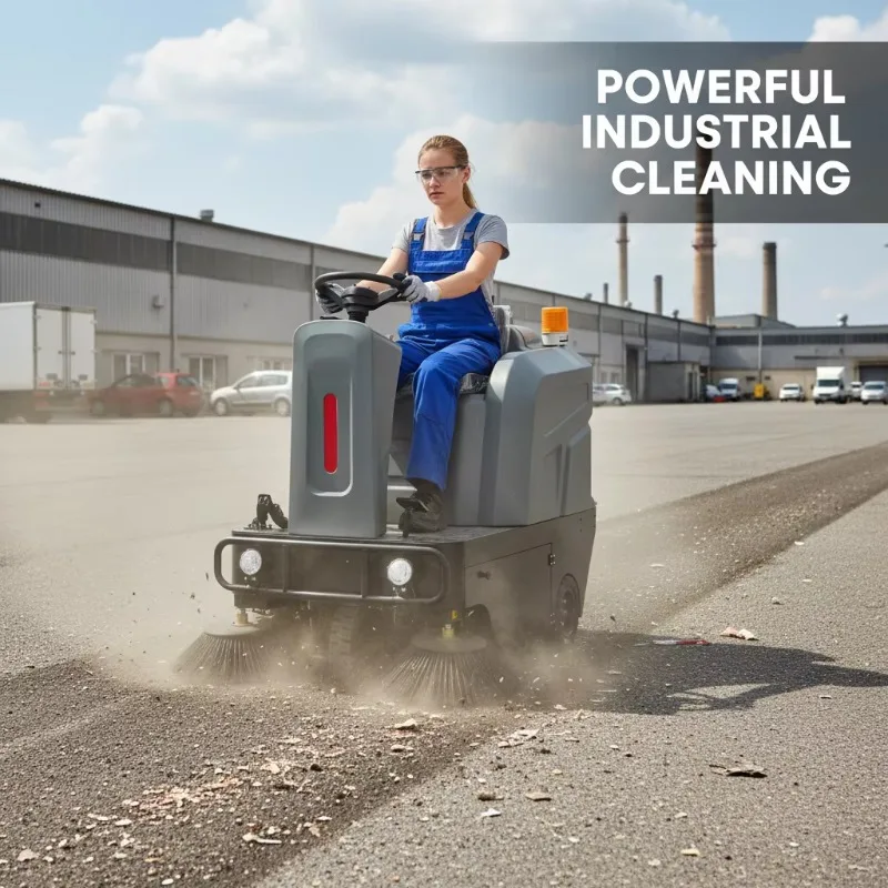 Automatic Ride-On Street Sweeper Machine New Condition Electric Floor Sweepers for Road Cleaning