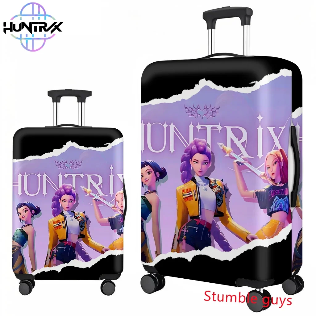 Funda protectora para maleta Kpop Demon Hunters, se adapta a bolsas de viaje de 18-32 pulgadas, diseño de anime