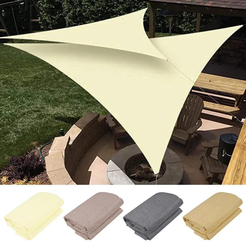 

Outdoor Triangle Sunshade Cloth Waterproof Sun Shade Canopy UV Sunblock Net Sun Shade Sail Sunscreen Awning Shade Tents