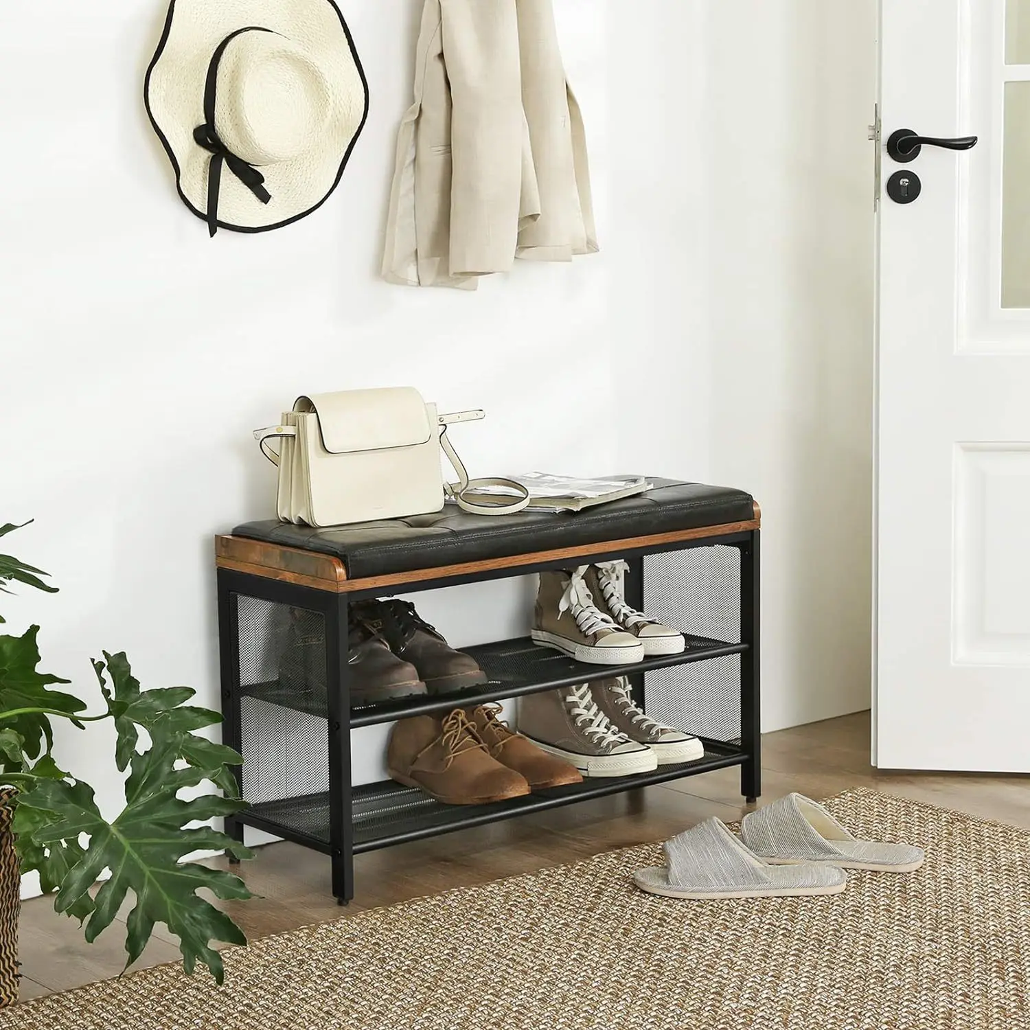 Shoe change stool can be stored at home, shoe soft bag can be seated, shoe stool, sofa stool, bench
