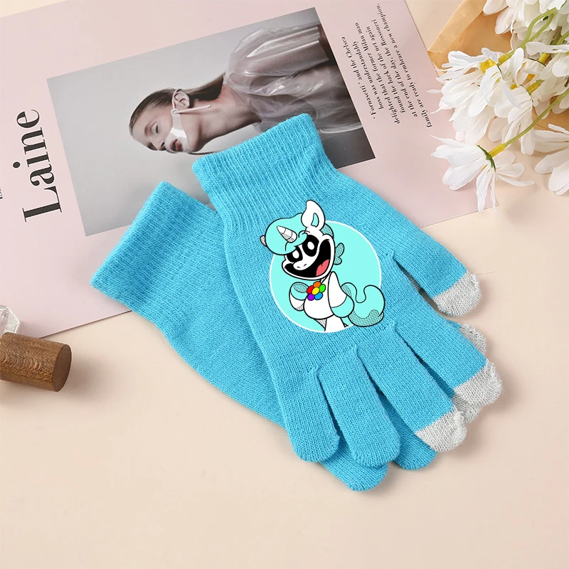 Smilings Critters Jungen Mädchen Handschuhe Cartoon Kind Kinder Bildschirm Handschuhe Winter Warm Anime Zubehör Kinder Geburtstag Nette Geschenke