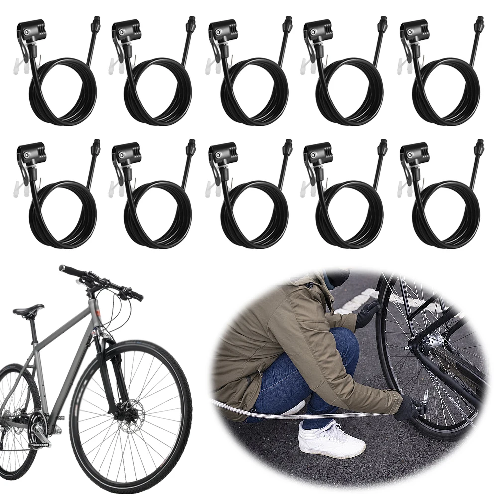 

125 см 10 шт. удлинительный шланг воздушного насоса термостойкий сменный шланг воздушного насоса велосипедный насос шланг для клапанов США/Великобритании/французского клапана