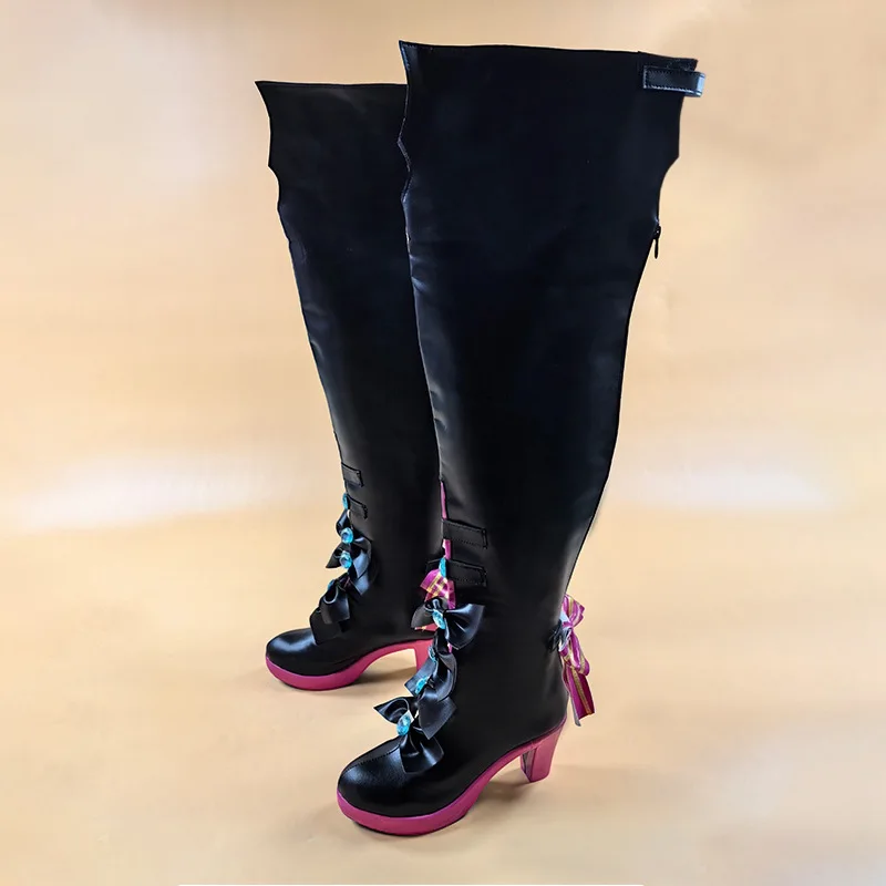 Yu CosplayStore Wuthering Waves Corletta Cosplay Schuhe Halloween Uniform Party Maßgeschneiderte Jungen und Mädchen Kunstleder Schuhe
