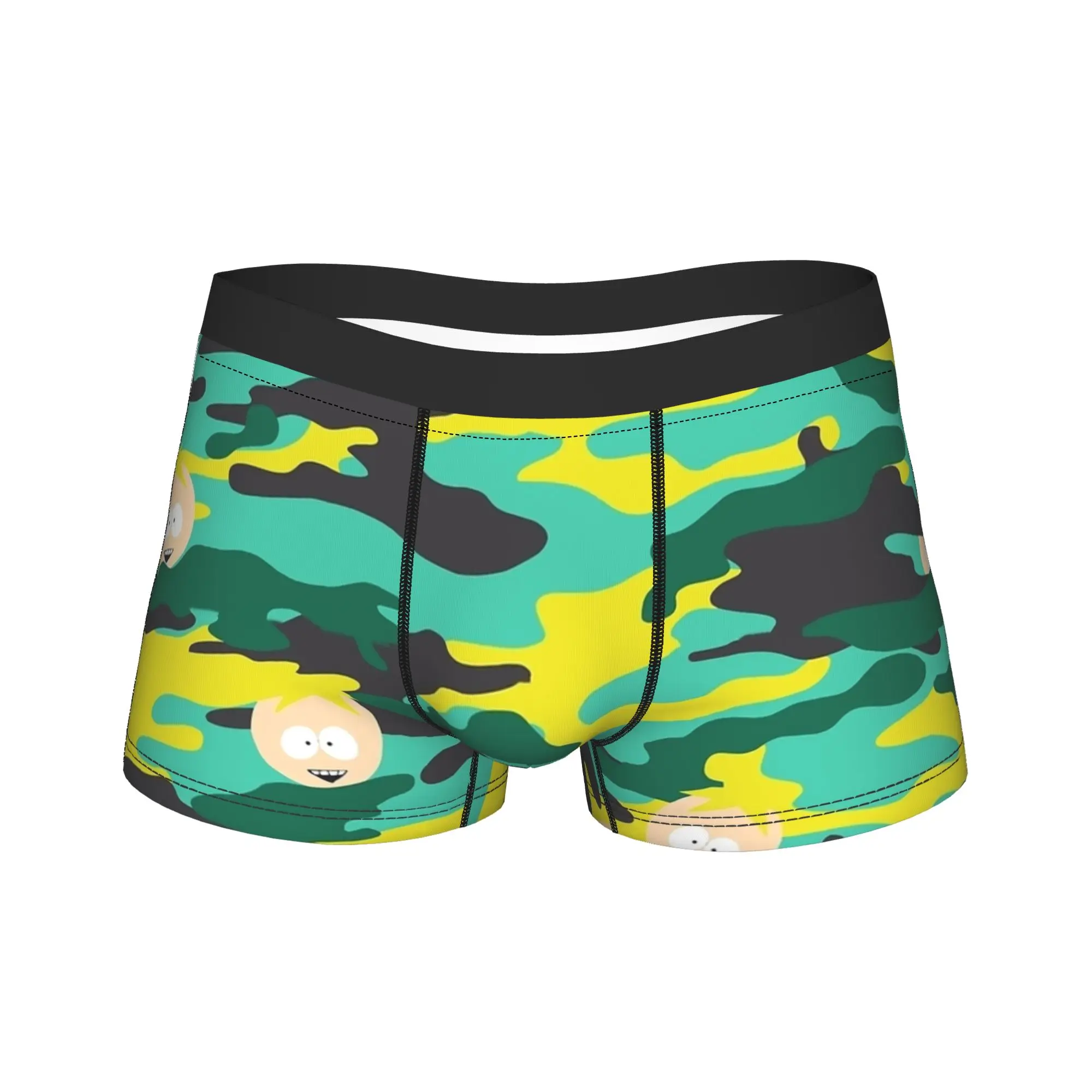 

Men's Butters Camo Camouflage Long Underwear South-Parks Cartoon Printed Boxer Briefs Shorts Panties Male Breathable Underpants