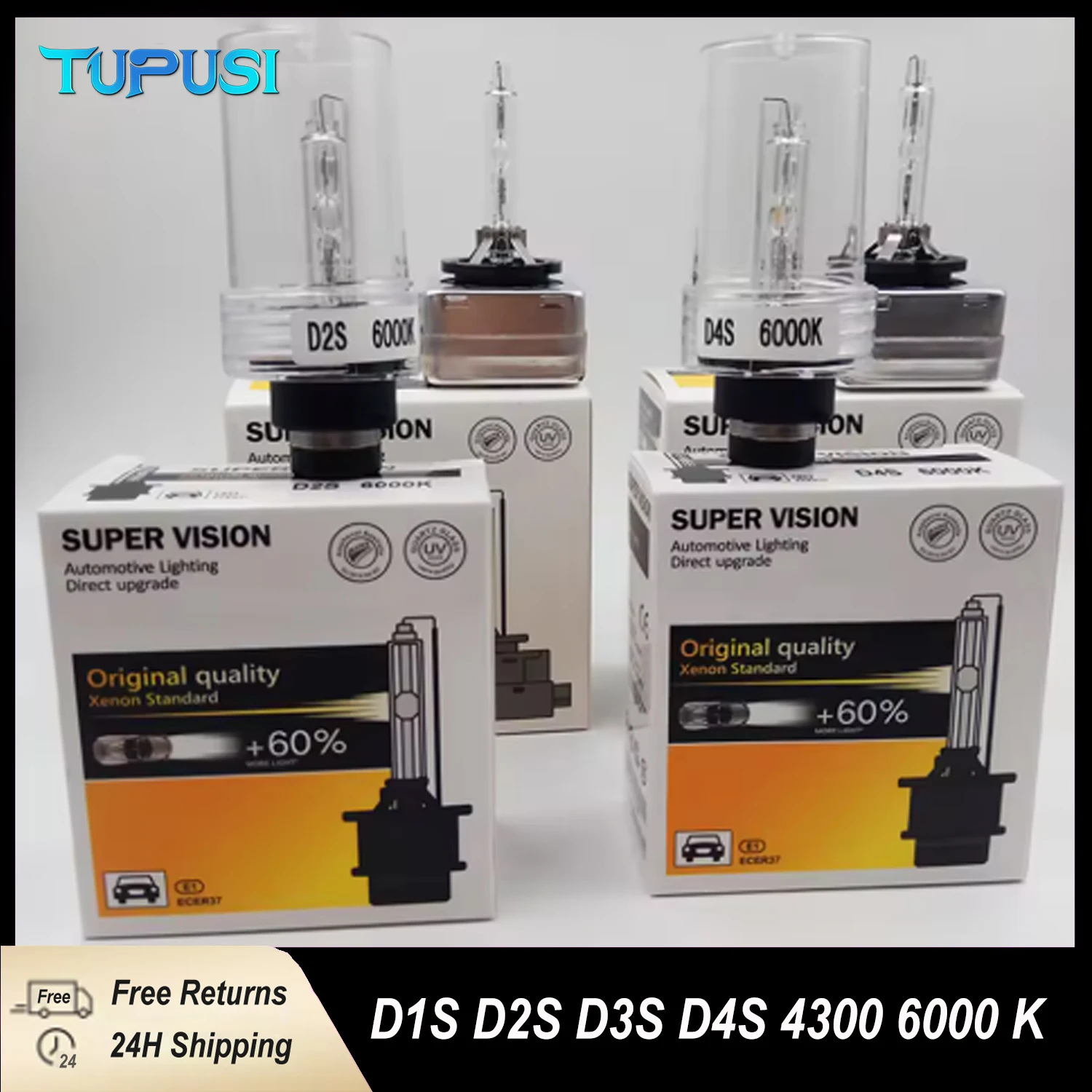2PCS HID D1S D2S D3S D4S Bulbs Xenon Headlight Bulb 4300K 6000K D4 D4R 100% Replace Headlamp Lights Car-Styling 35W