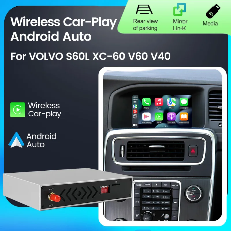 Plug and Play Intelligent OEM Screen Upgrade CarPlay AI Decoding Box  Auto Adapter Mirror Link for Volvo xc60 s60l v60 v40 s60 