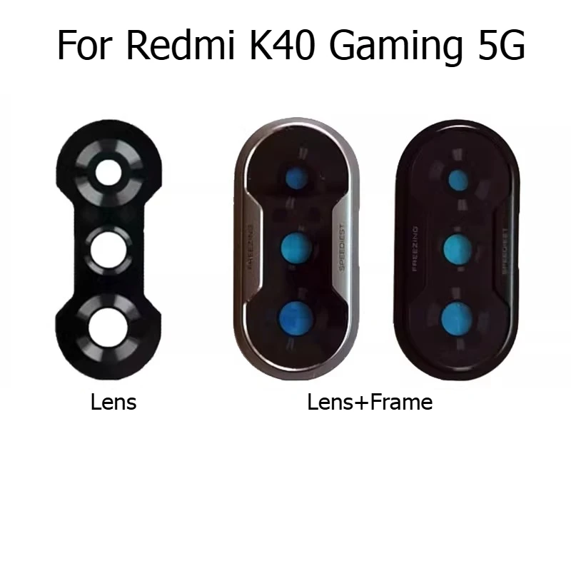 For Redmi K40 Gaming 5G Rear Back Camera Glass Lens Replacement+Sticker