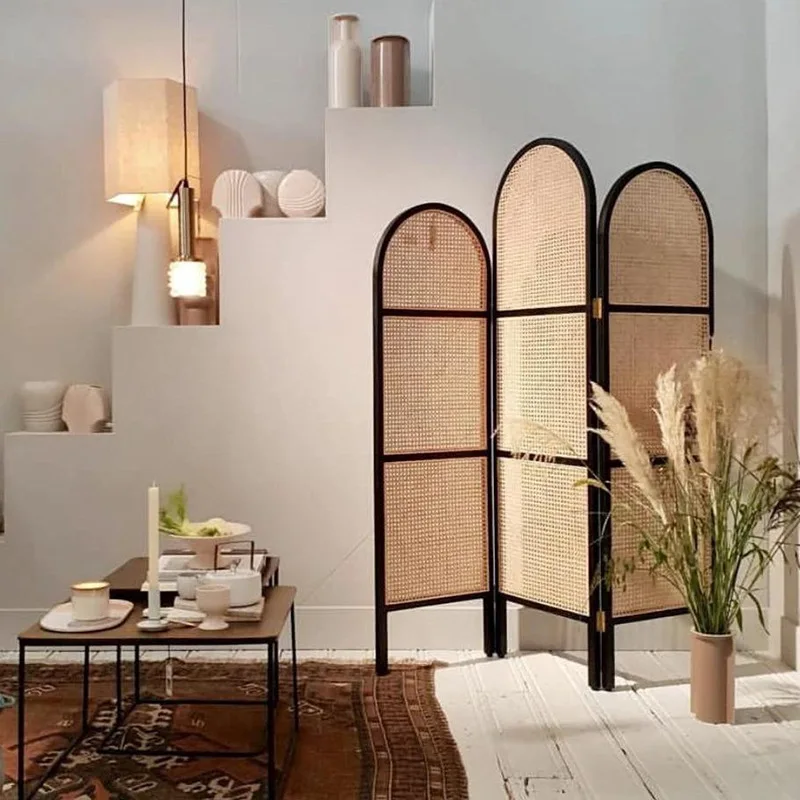 

Retro solid wood screen living room partition bedroom shelter household decoration folding new Chinese style