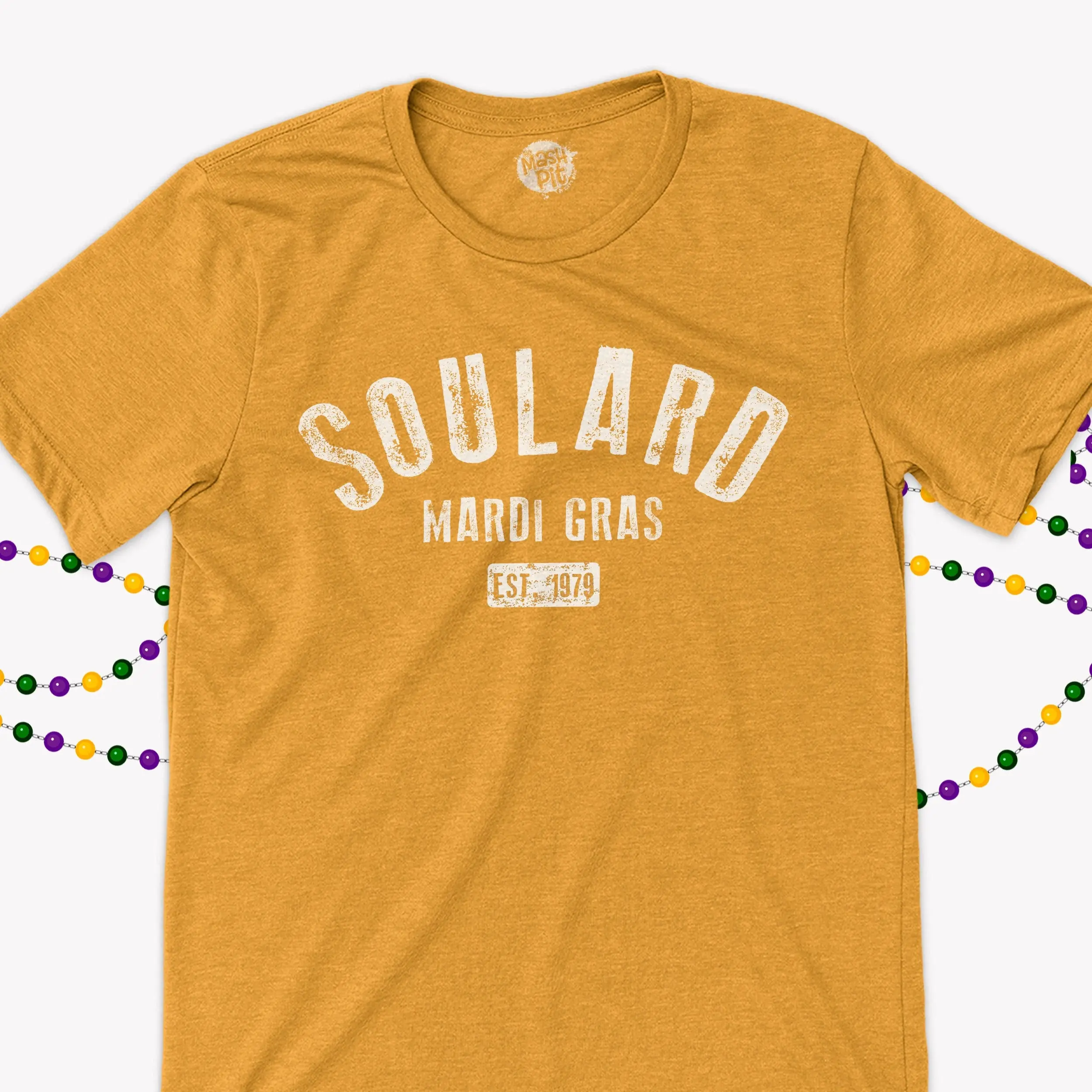 Mardi Gras Shirt Soulard Unisex Dark T Year Est White Print Parade Party Tee Snlmg 029D