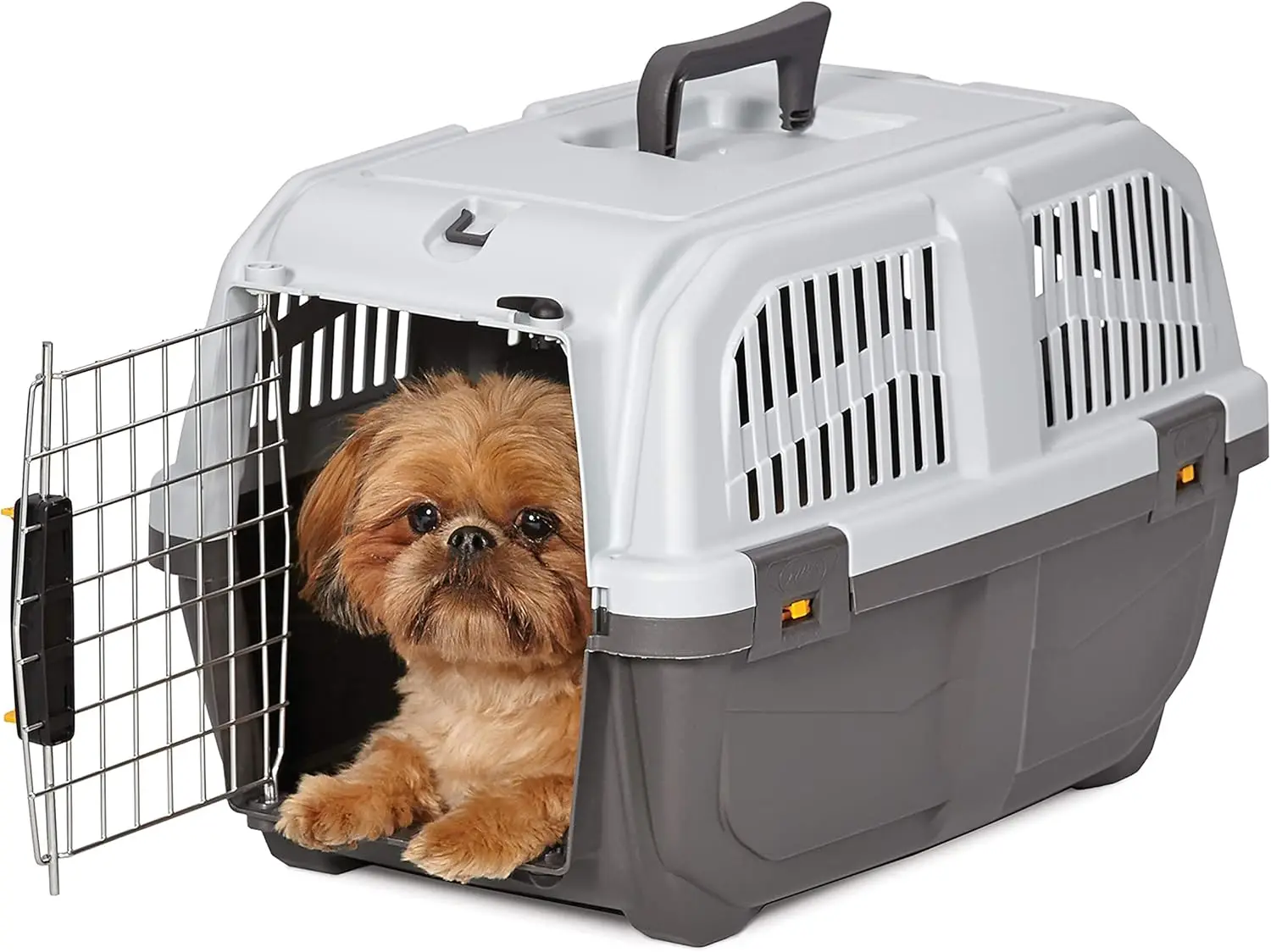 

Skudo Plastic Carrier, 22-Inch Ideal for XS Dog Breeds with an Adult Weight up to 12 Pounds