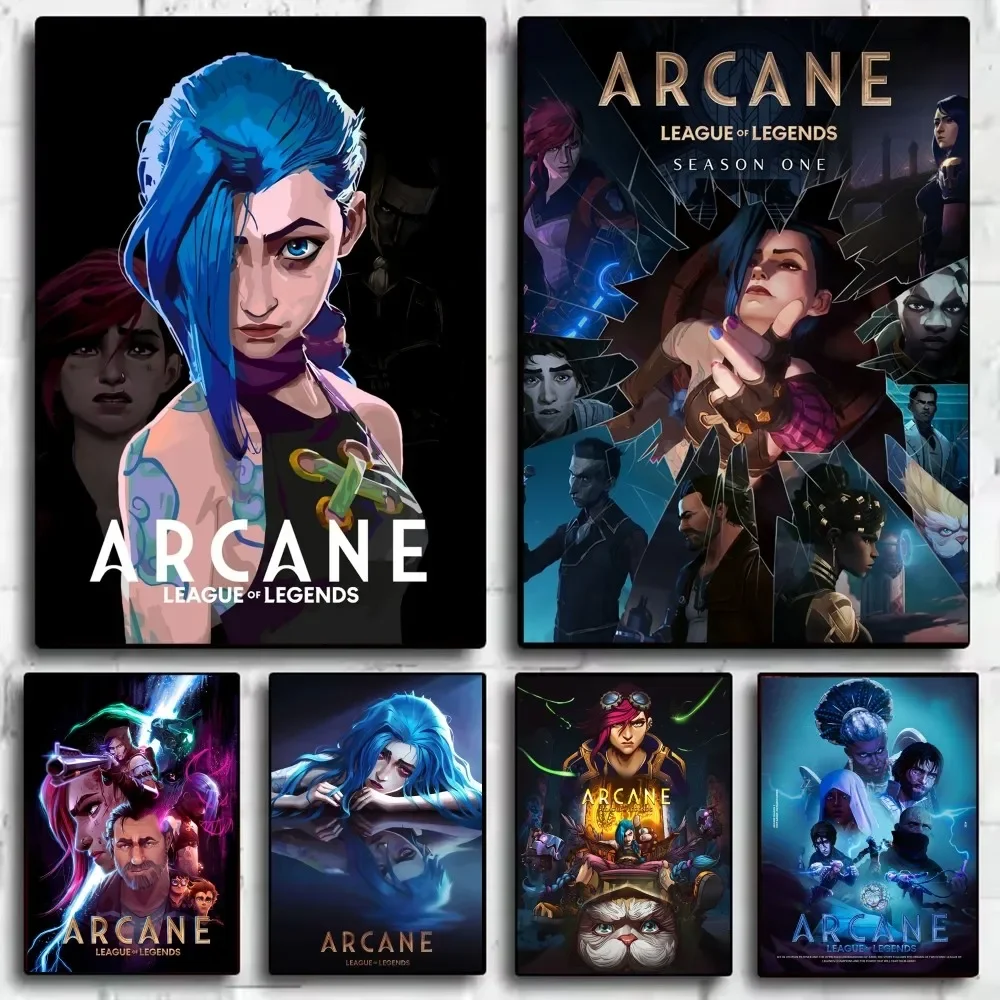 Cartoon Anime Game Arcane L-LOL Jinx Main Art Poster HD art sticky wall waterproof home living room bar decoration