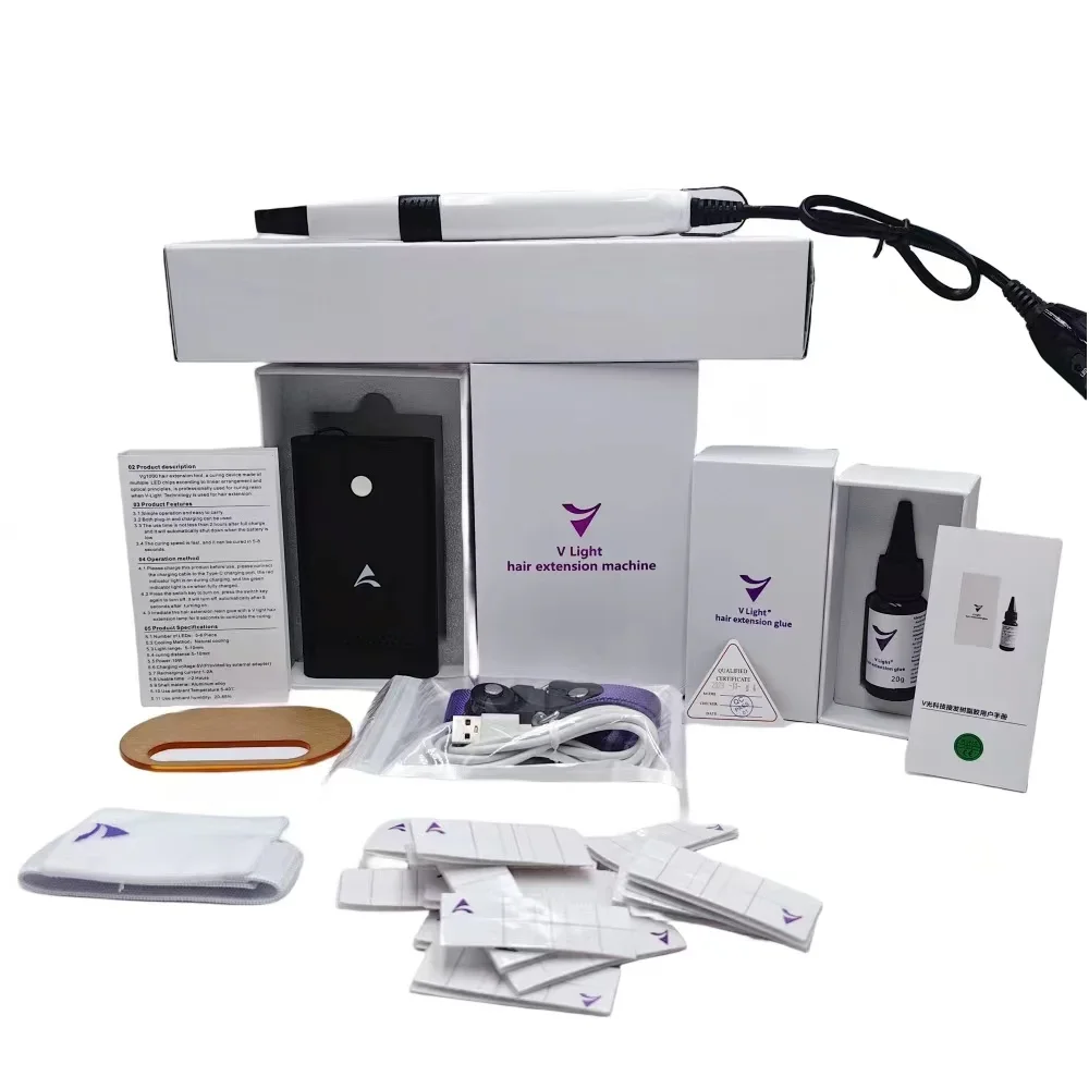 V Light Hair Extensions Kit V-Light Hair Extension Machine V-Light UV Hair Removal Extensions Kit For Home & Salon