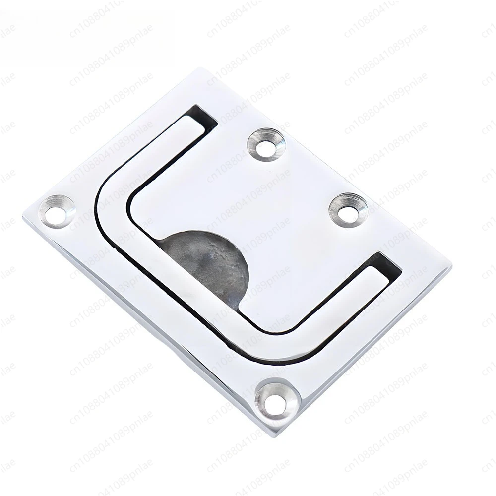 Mirror Polished 316 Stainless Steel Marine Floor Latch Square Waterproof Handle Corrosion-Resistant Yacht Hardware Accessory