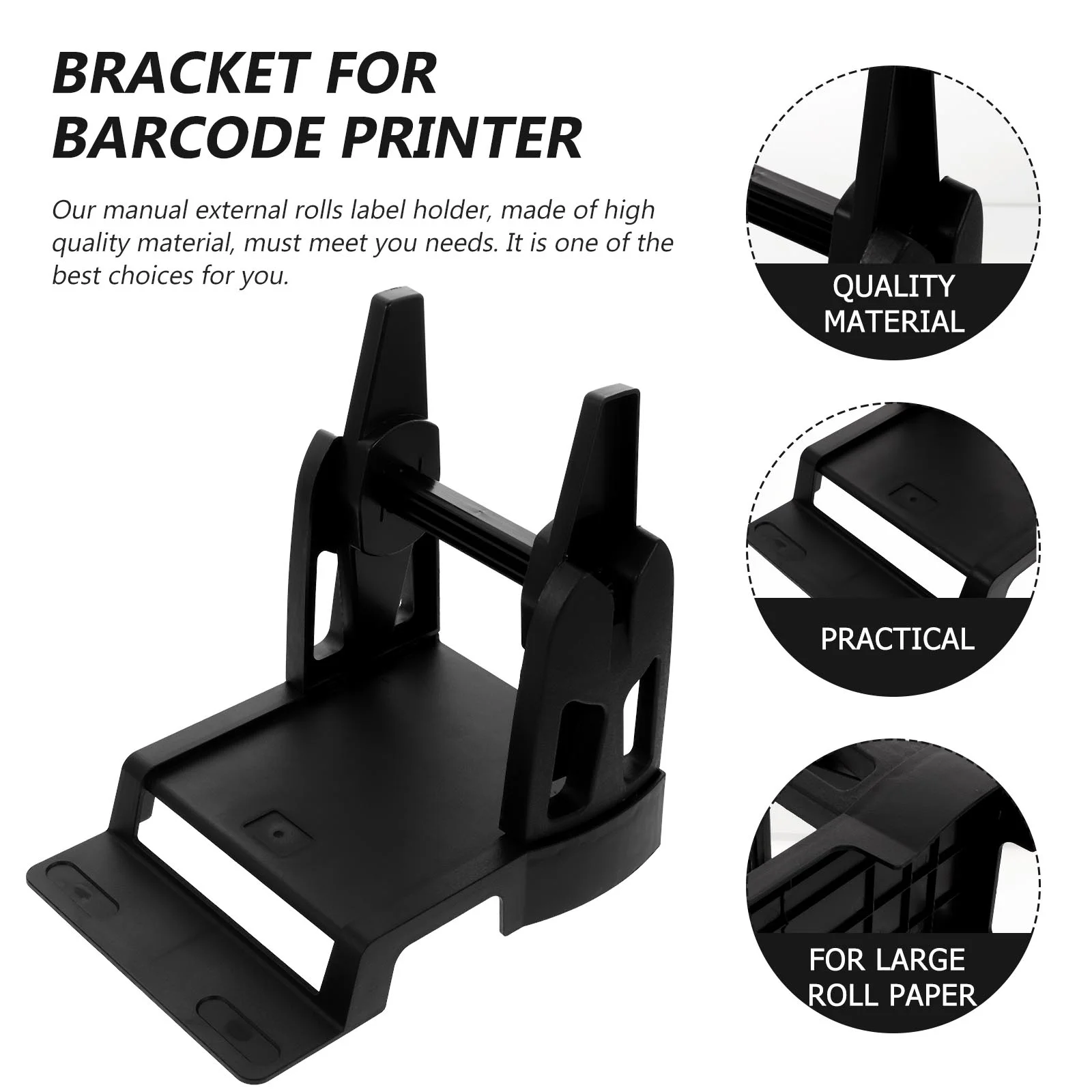 Heat Sensitive Mounting Bracket Thermal Printer Labels Plastic Paper Holder Desktop Stand