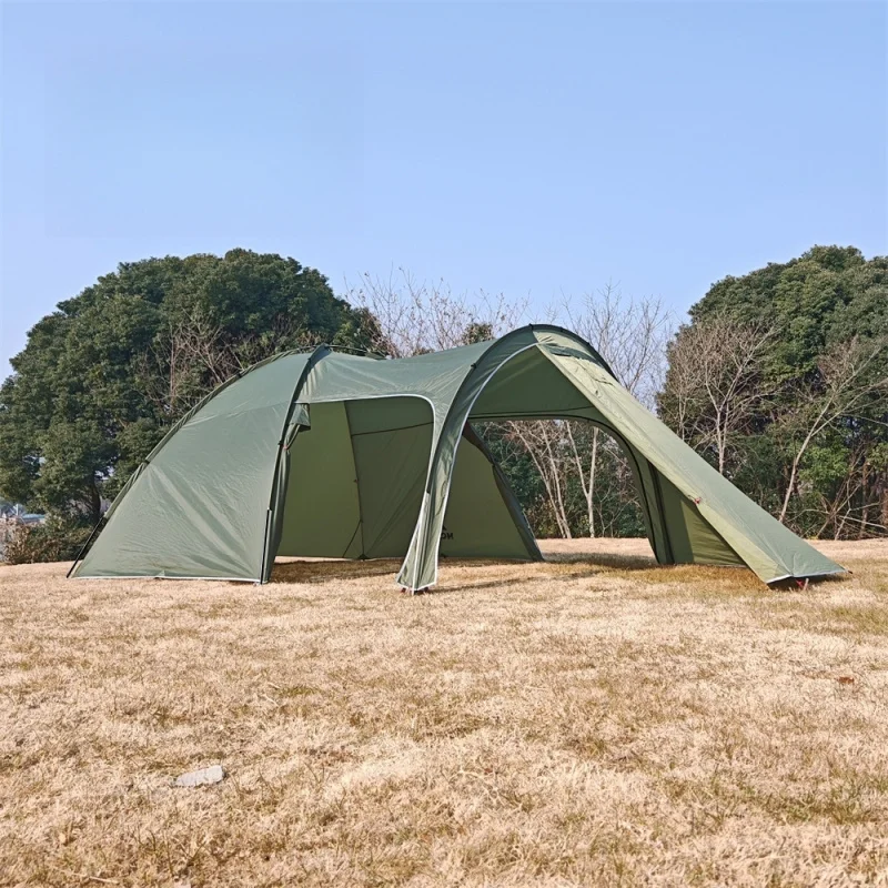 

High Quality MCETO Camping Big Tent With Stove Jack Aluminium Pole Rainproof Equipment Outdoors Hot Selling