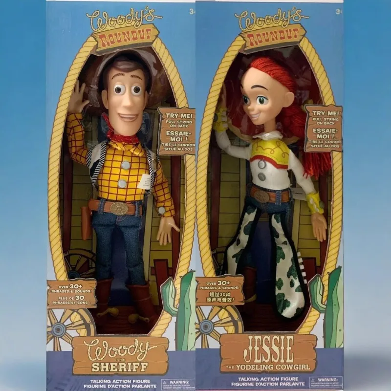 

Новая коллекционная фигурка Дисней «История игрушек 4»: говорящие Вуди и Сесси, поющие, мягкие, милые, аниме-фигурки для декора, модель на день рождения, подарок, игрушка