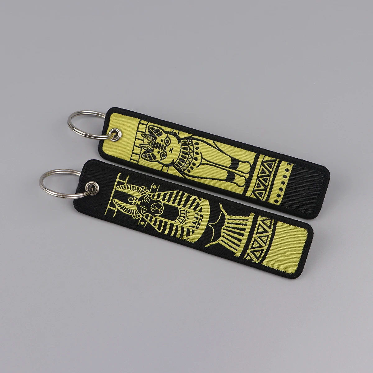 Anubis Embroidery Keys Ring Luggage Tag For Aviation Keychains For Car Motorcycle Key Accessory Special Pendant For Friend Gifts