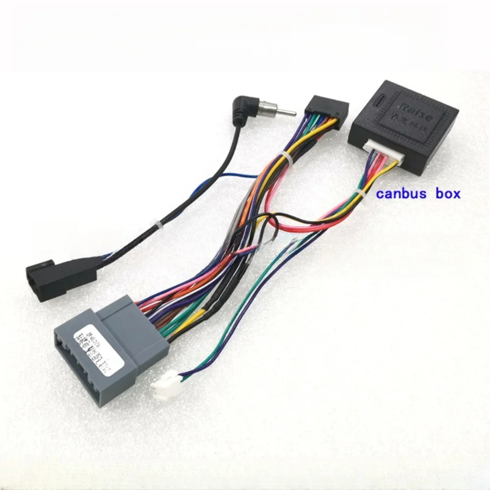 16 Pin Power Harness Cable With Raise Canbus Box RZ-HD01 For Honda Jazz 2021 (High Version ) Android 2 Din GPS Radio Car