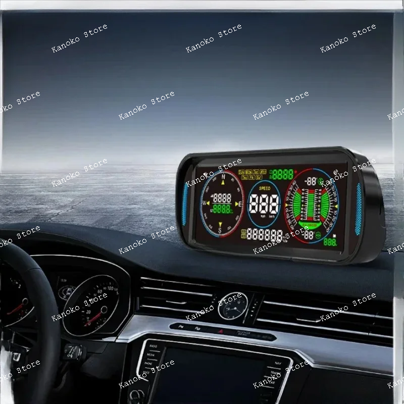 

f6 vehicle speed altitude compass gps car hud head up off-road modification slope meter f6