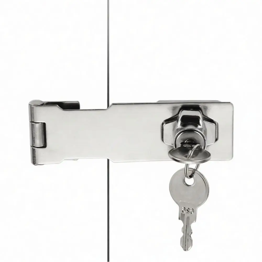 Heavy Duty Door Hasp Lock Stainless Steel Safety Latch With Key For Wooden Gate Cabinet Shed Storage Box Security Hardware