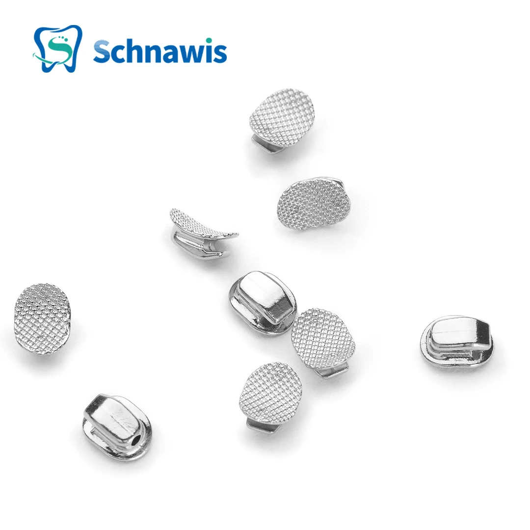 Boutons linguales en céramique Composite orthodontique dentaire, avec crochet, œillet à liaison directe, crochet de Traction, accessoires