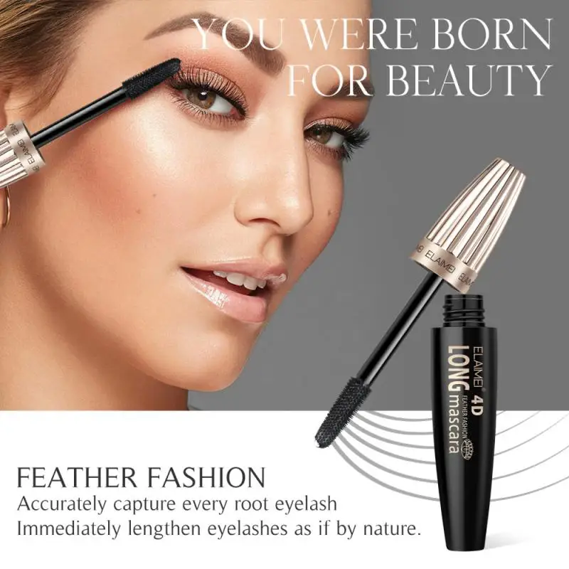 Waterdichte 4d Make-Up Wimper Mascara Wimper Make-Up Zijde Vezel Lash Verlenging Lange Mascara Tslm