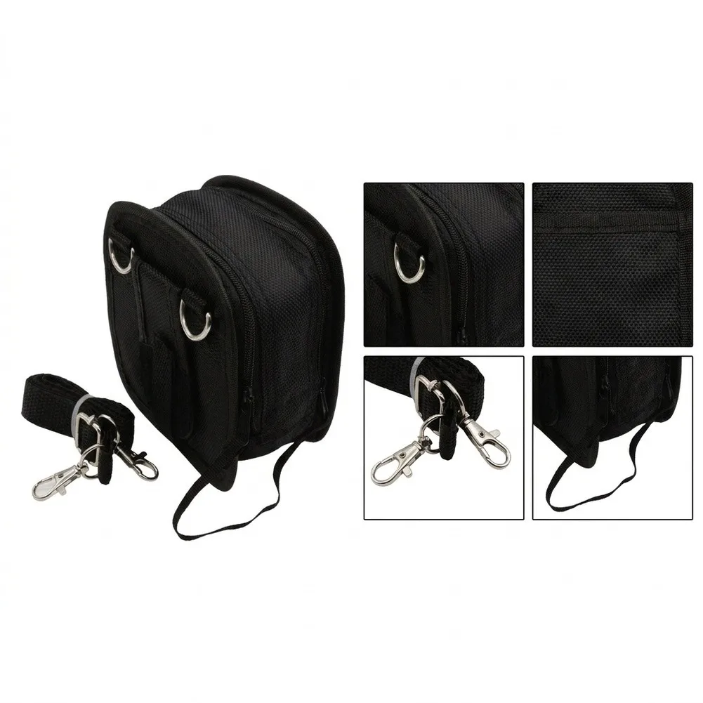 Nylon Camera Filter Pouch with 9 Organized Slots for 49mm to 82mm Lens Filters Portable 14x13x4cm Black Design