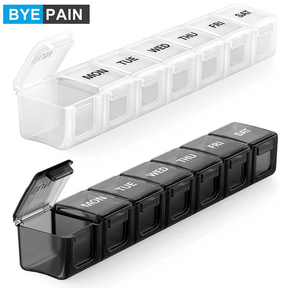 Pill Organizer Extra Large, Weekly Pill Box XL, Big Pill Case 7 Day, Oversize Daily Medicine Organizer, Travel Pill-Container