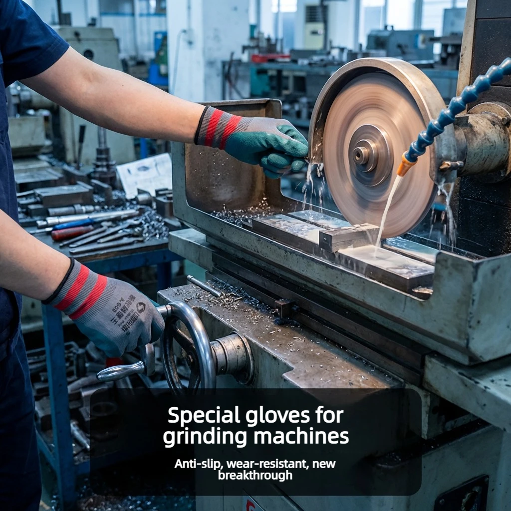 Wear-Resistant Non-Slip Work Gloves Rubber Coated Polyester Lining Heavy Duty Anti-Slip for Construction Factory Handling