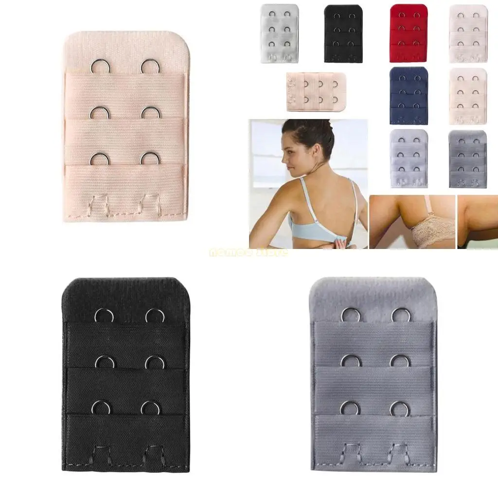 31BF إمرأة لينة مريحة حمالة صدر مرنة تمديد تمديد حزام 2 هوك 3 صف السيدات Bralette الفرقة حزام قابل للضبط مشبك