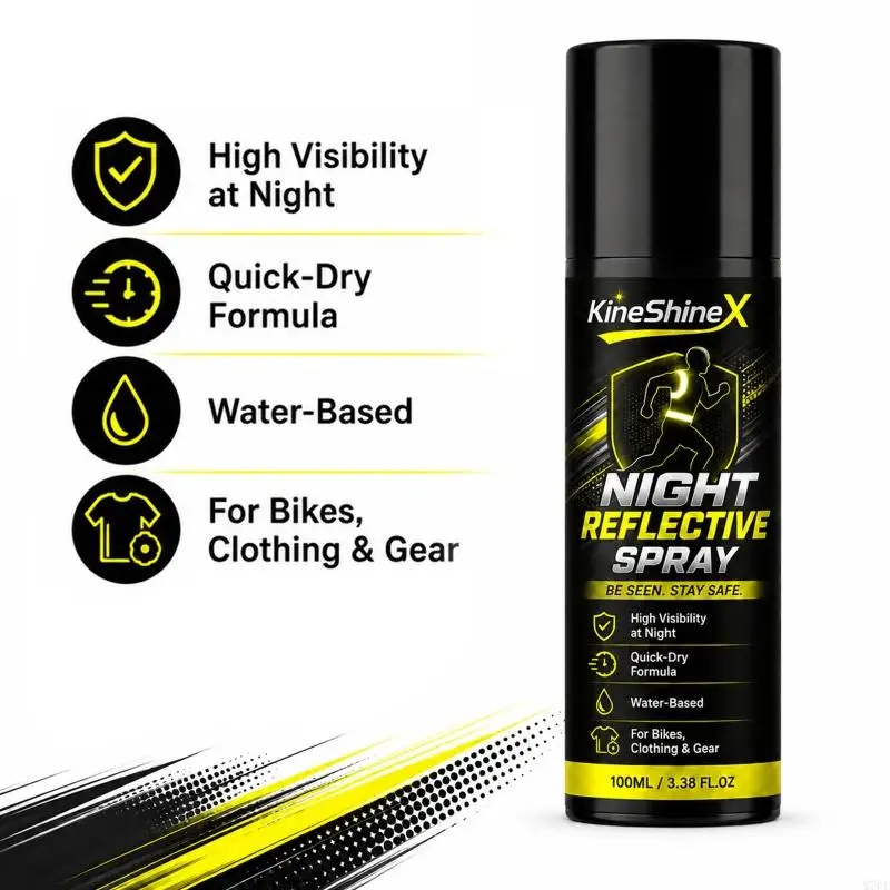 M76E Reflective Sprayer Paint Night Safety Coating for Bike, and Clothing Markings