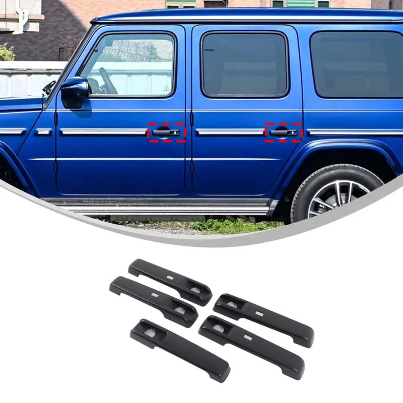

Для Mercedes-Benz G-Class W465 2025 + ABS углеродное волокно, автомобильная ручка, декоративная наклейка, аксессуары для защиты автомобиля, 5 шт.