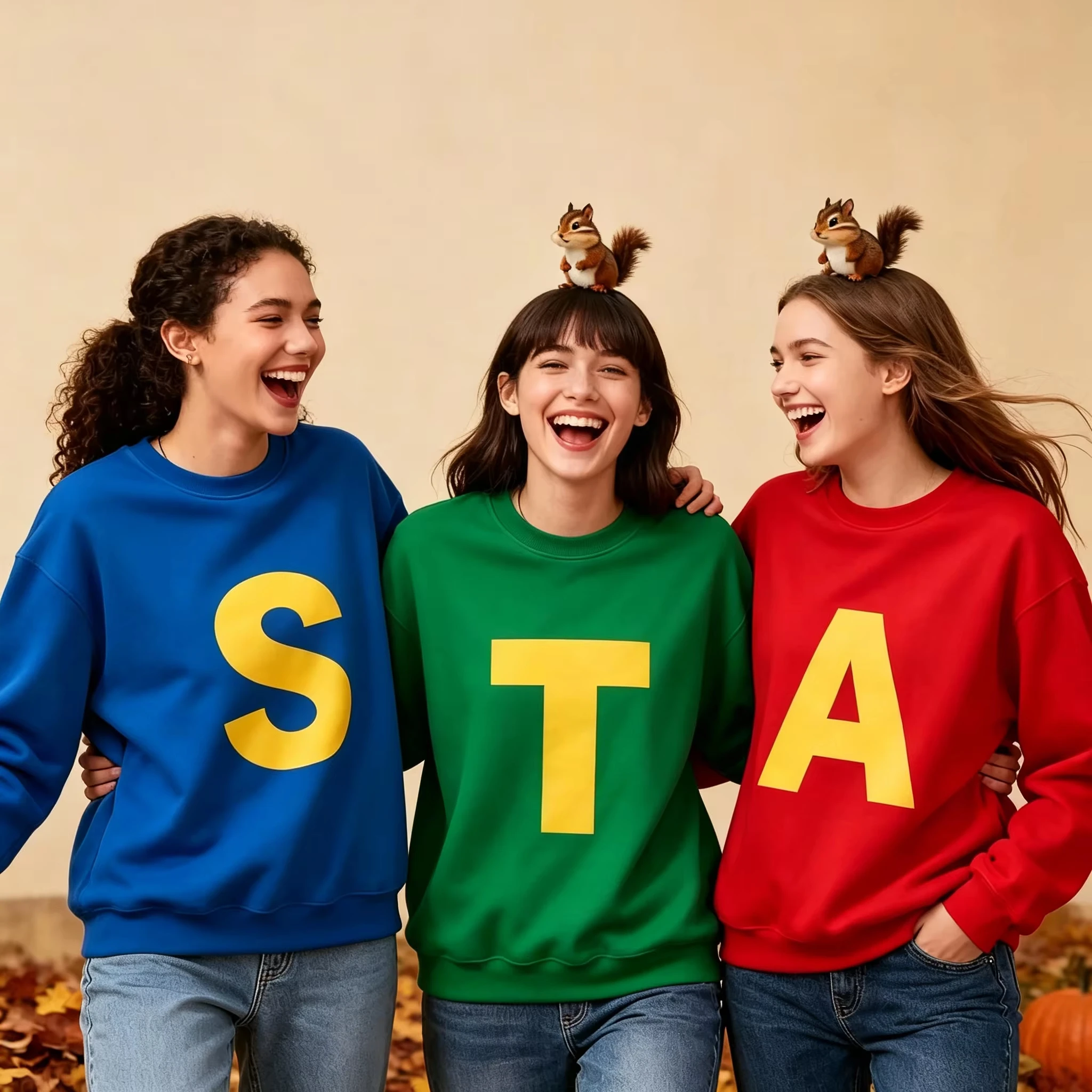 2026 Alvin and The Chipmunks Fashion Family Matching & Best Friend Casual O-neck Top Alvin Chipmunk Halloween Costume Sweatshirt