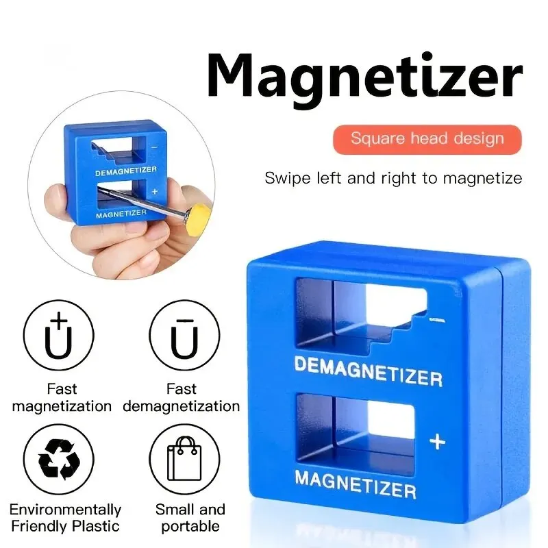 Blue Precision Magnetizer And Demagnetizer, Magnetizer Demagnetizer For Screwdriver, 2 In 1 Quick Magnetization And Demagnetizat