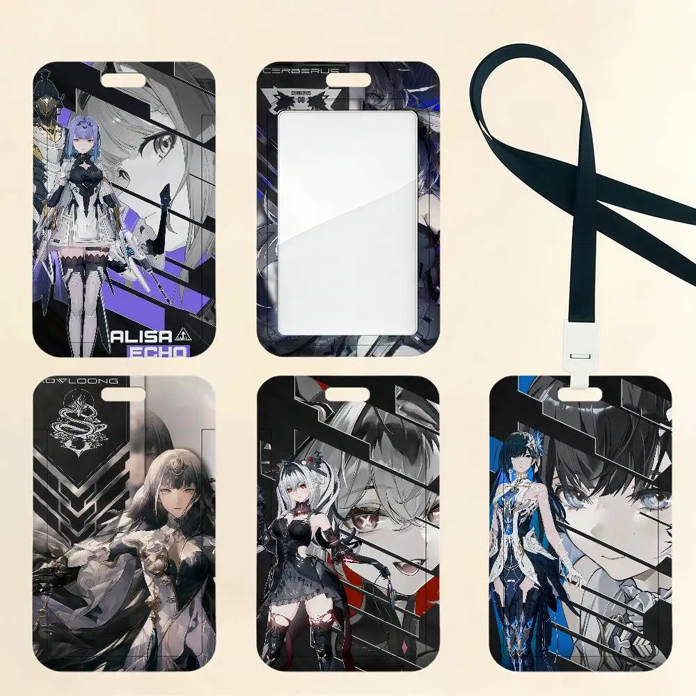 P-Punishing Game Gray Raven Card Holder Corporate Business Work Badge Holders Uisex Credit Bus Daily Commute ID Case
