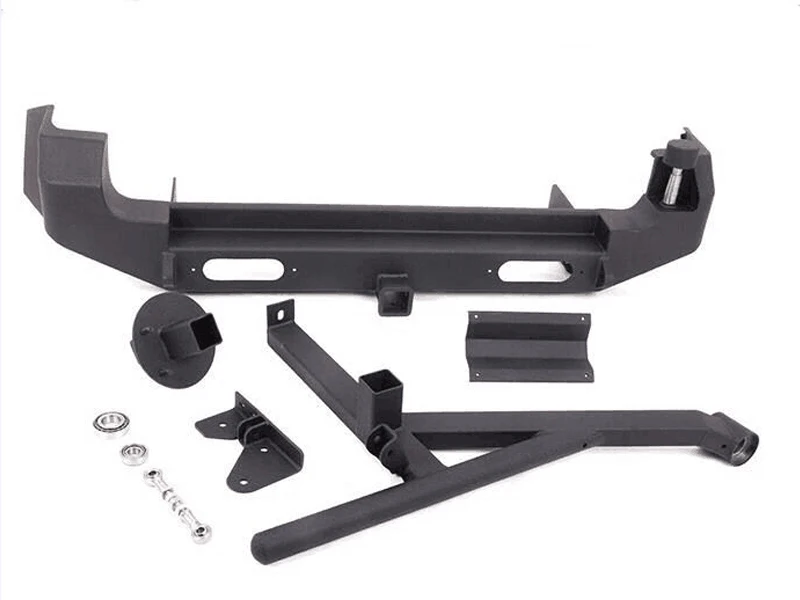 Black Steel Rear Bumper with Tire Carrier for Suzuki Jimny 1998+ Bumper Guard Bar JB43 JB74