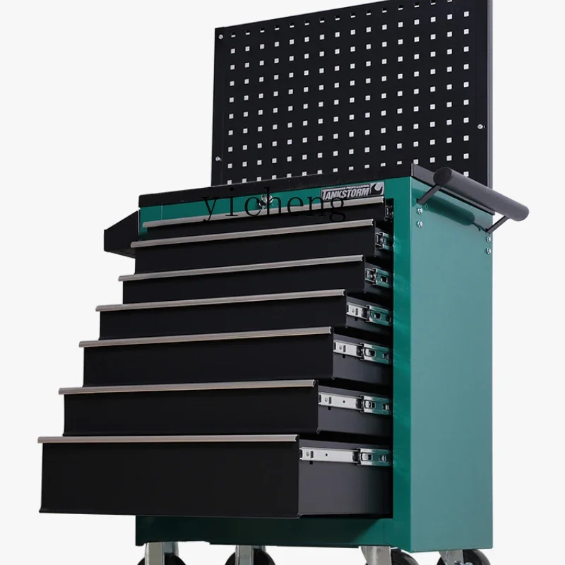 Maintenance Tool Cart Multifunctional Auto Repair Worktable Drawer Iron Cabinet with Hanging Board