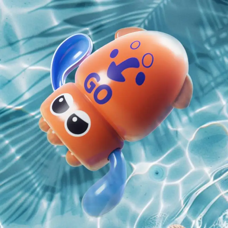 Bonito natação polvo banho brinquedos clockwork dabbling polvo água ativada brinquedos de banho piscina flutuante borda enrolada brinquedos para criança