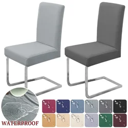 Funda elástica impermeable para silla, fundas lisas de LICRA para asientos de comedor, Protector de silla para restaurante, cocina, funda para asiento de banquete