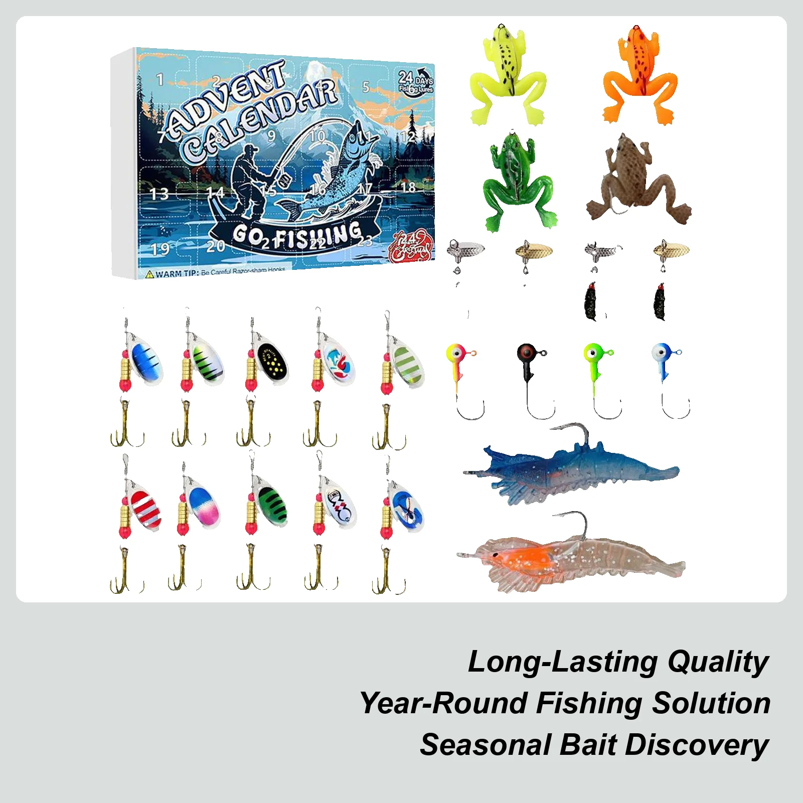 

Fishing Lures For Freshwater Fishing Lure Set Christmas Advent Countdown 2025 Boxed Baits For Trout Bass Catfish Beginner Men