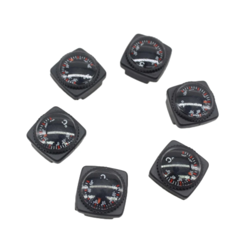 5PCS Black 20mm Thermometer Plastic Celsius Mini Outdoor Temperature Meter Waterproof Thermometer Universal Pointer Thermometer