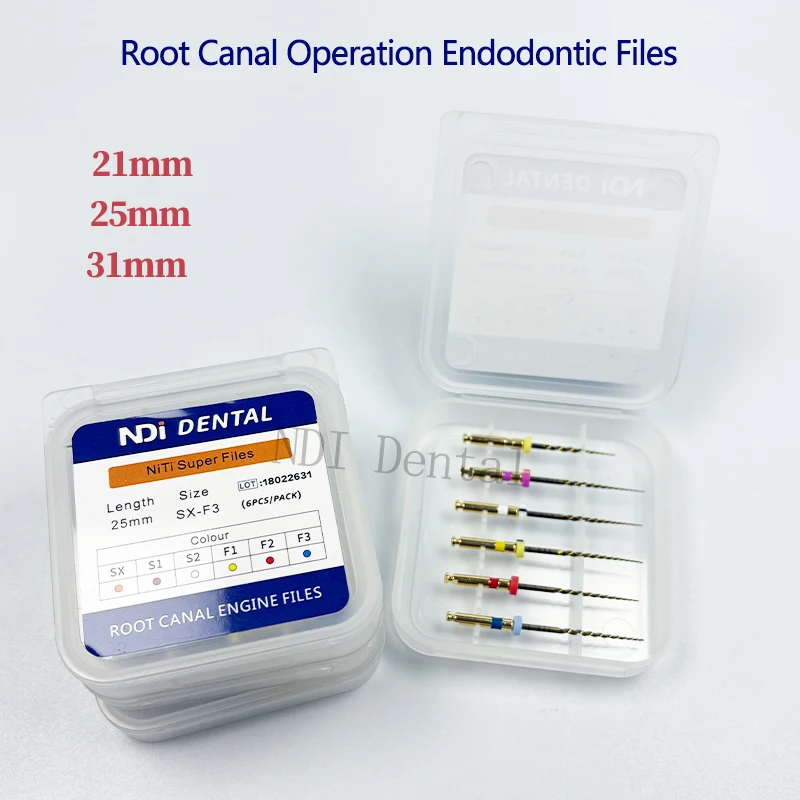 

3 Box 21/25/31mm Dental Pro Files Taper Super Flexible Golden Niti Heat Activation Root Canal Operation Endodontic Files