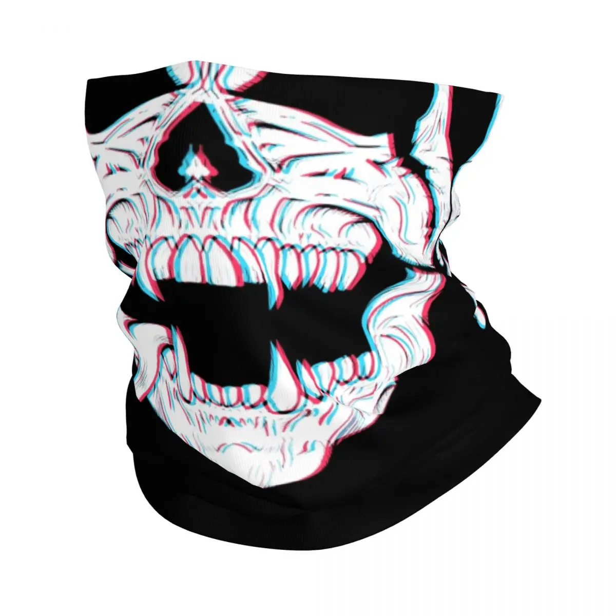 

Maniac Skull Print Bandana Neck Gaiter Printed Halloween Wrap Scarf Multi-use Headwear Fishing Unisex Adult Winter