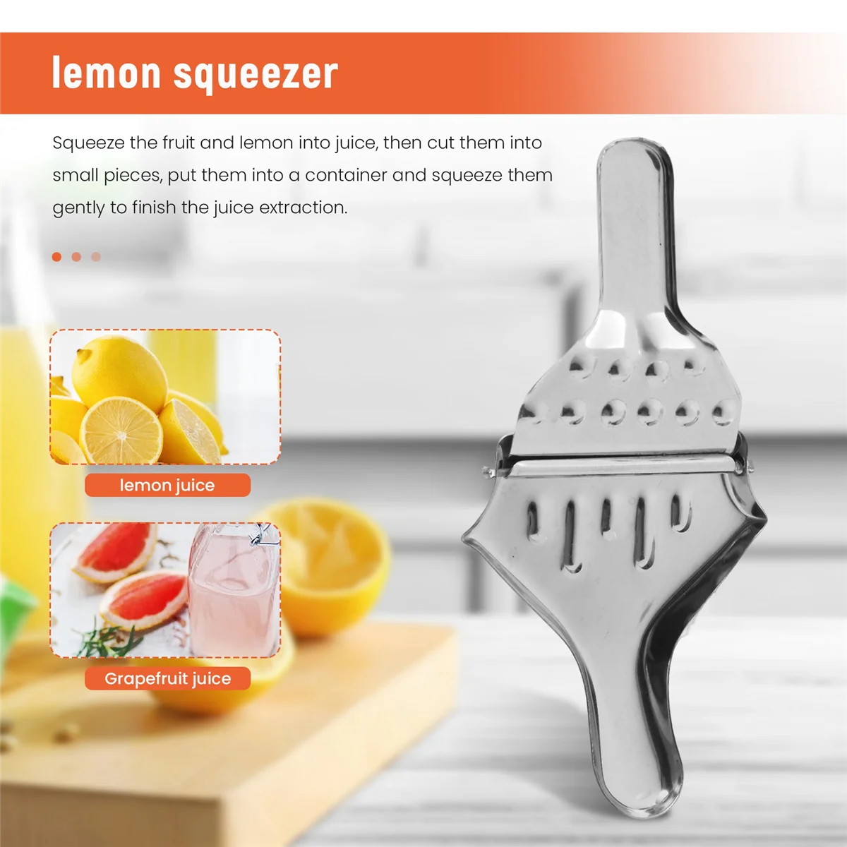 Клиновая соковыжималка для лимона из нержавеющей стали, ручной зажим для лимона, соковыжималка для цитрусовых, для дома, кухни, бара, 4 шт.