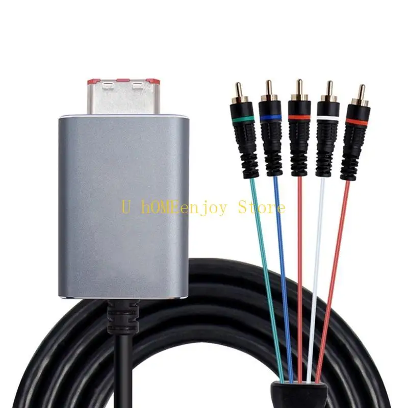B0KF 1.8m Full Component Cable for NGC GameCube Game Consoles Display the Cleanest for Image Possible for NGC Component